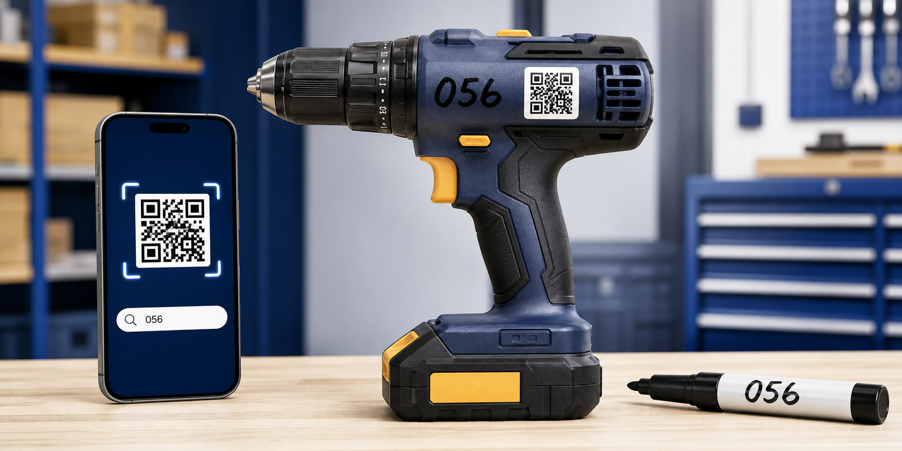 Scan a QR Code or Type a Number: Two Ways to Find a Tool